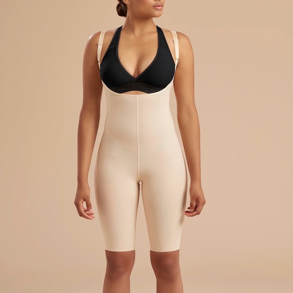 Marena Recovery Girdle With High-Back - No Closures - Short Length Large black